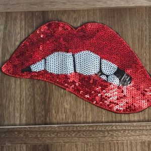 Bite Lip Sequin patch